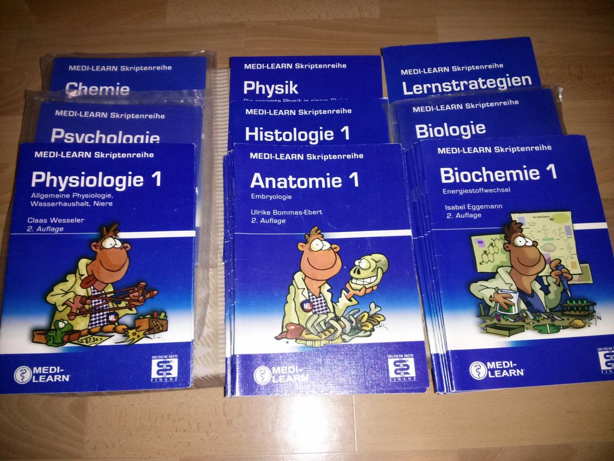 komplette Medi-Learn Skriptenreihe für das Physikum plus Extras 