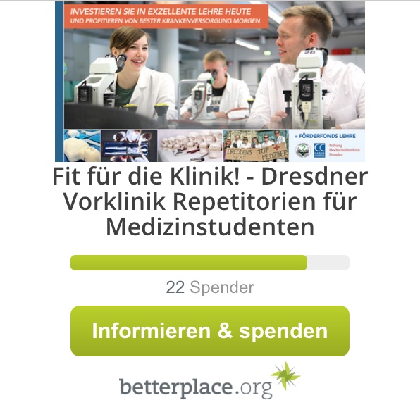 Jetzt spenden! Fit für die Klinik Repetitorien - Medizin Dresden